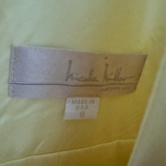 Nicole Miller Yellow Cocktail Dress Size 8 - Picture 4 of 5